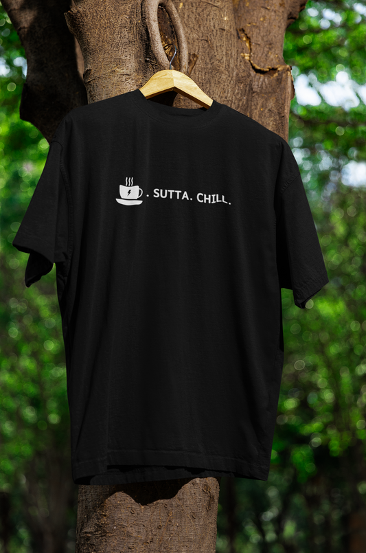 Chai. Sutta. Chill. Minimalist Graphic T-Shirt | Relaxation Vibe Tee