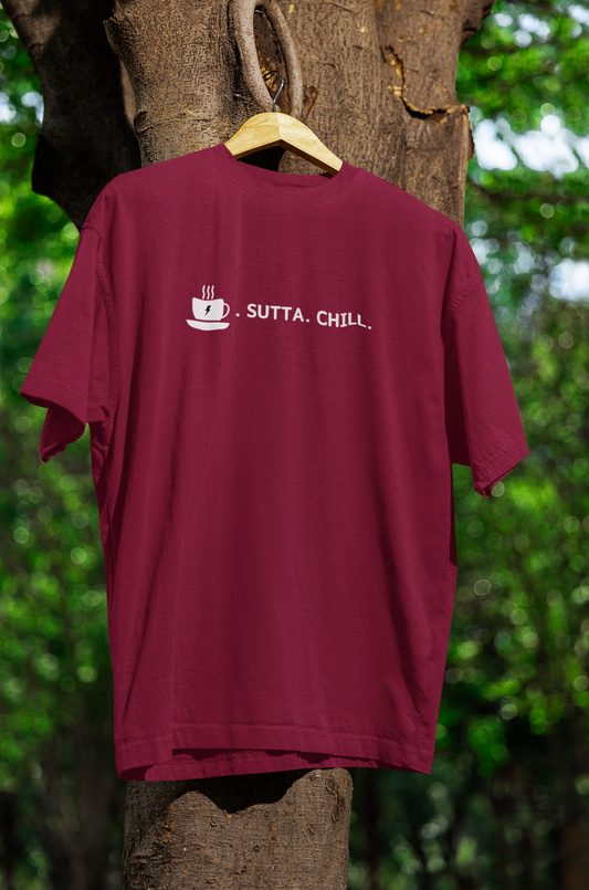 Chai. Sutta. Chill. Minimalist Graphic T-Shirt | Relaxation Vibe Tee