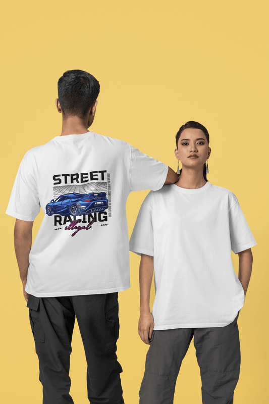 STREET RACING Hypercar Back Print T-Shirt | Automotive Graphic Tee