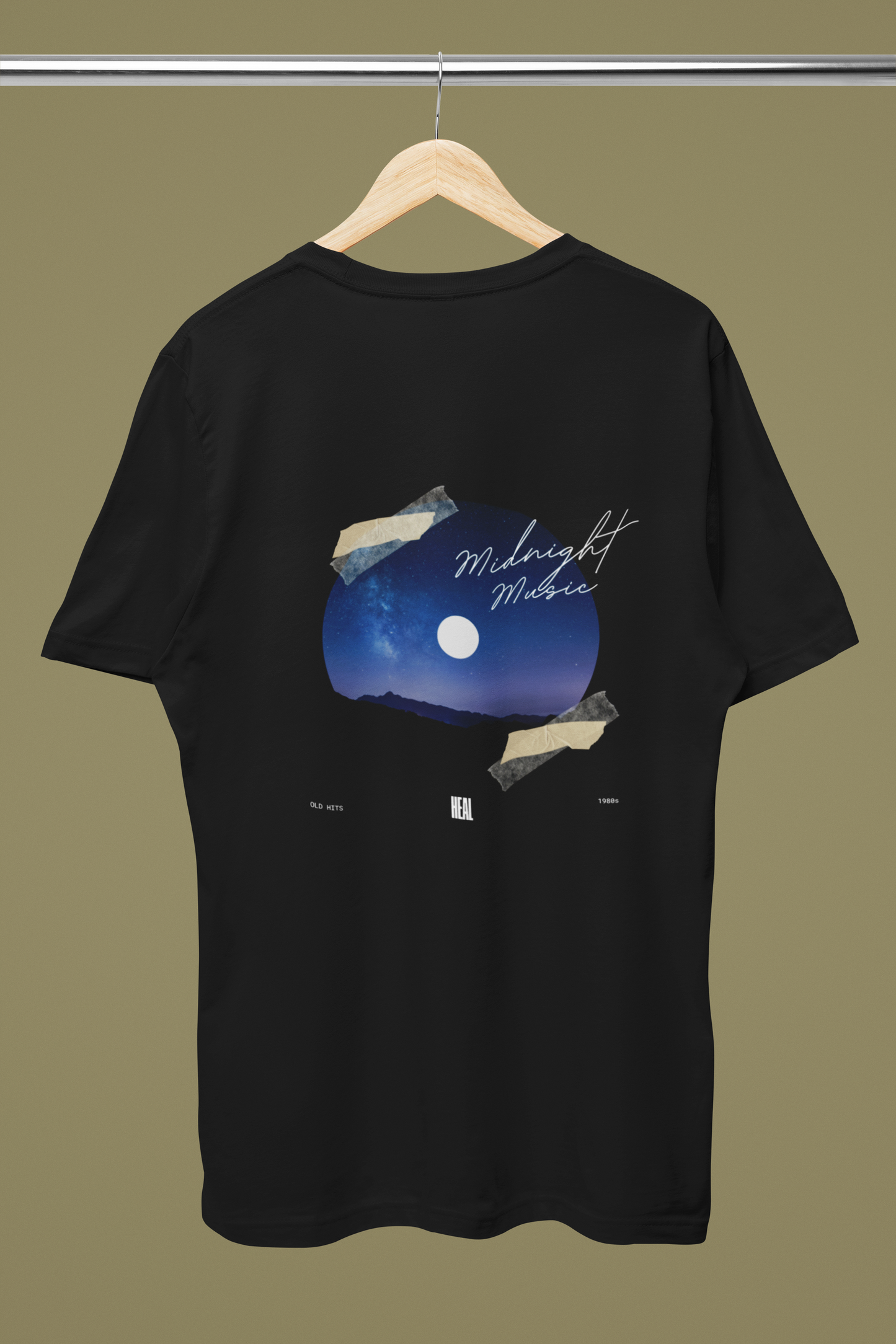 Graphic T-Shirt for Men & Women | Midnight Magic Print | Regular Fit Polyester Tee