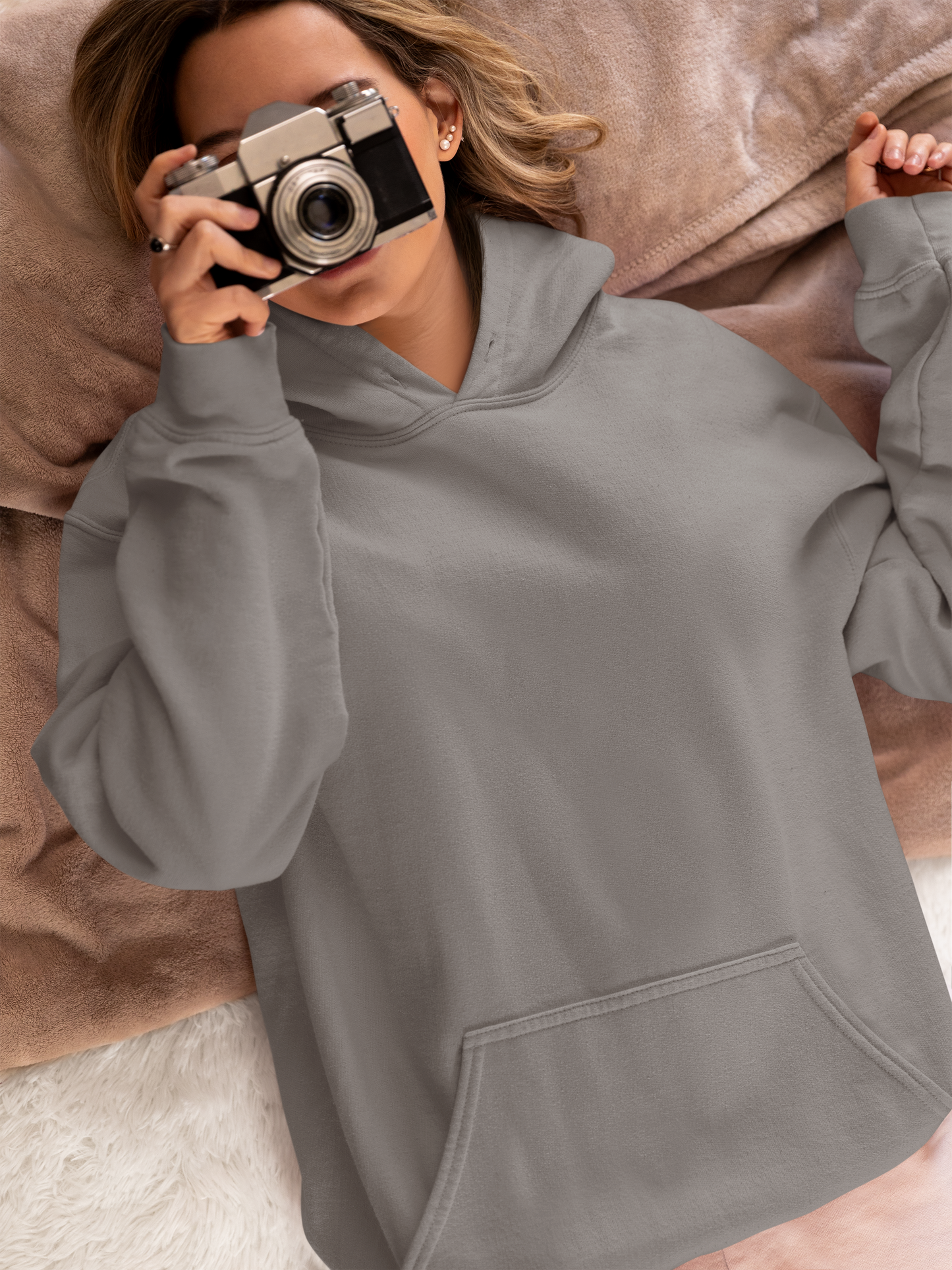 Oversized Hoodie | 'Call of the Wild' Wolf Silhouette Print