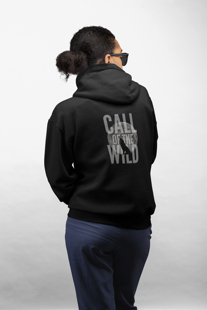 Oversized Hoodie | 'Call of the Wild' Wolf Silhouette Print