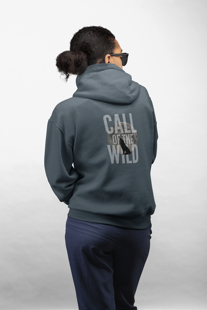 Oversized Hoodie | 'Call of the Wild' Wolf Silhouette Print
