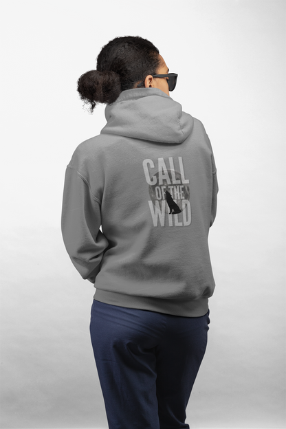 Oversized Hoodie | 'Call of the Wild' Wolf Silhouette Print