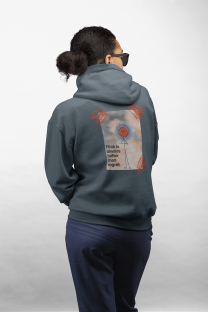 Oversized Hoodie | 'Risk is Always Better' Back Graphic