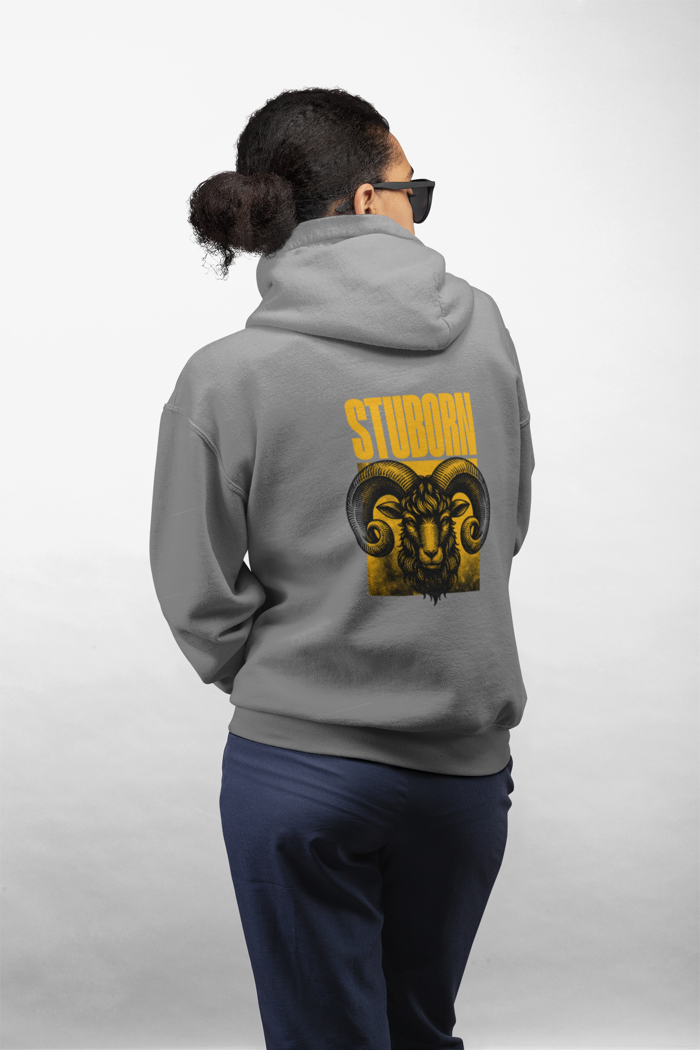 'Stubborn' Ram Graphic Oversized Hoodie | Streetwear Collection