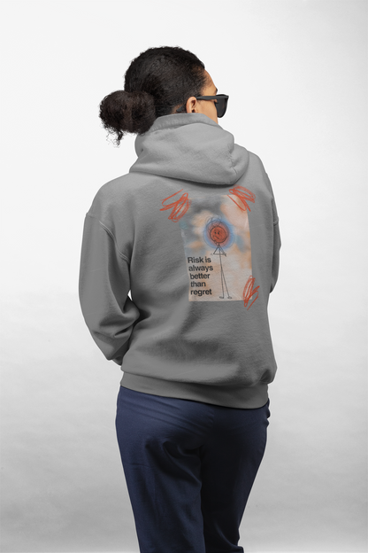 Oversized Hoodie | 'Risk is Always Better' Back Graphic