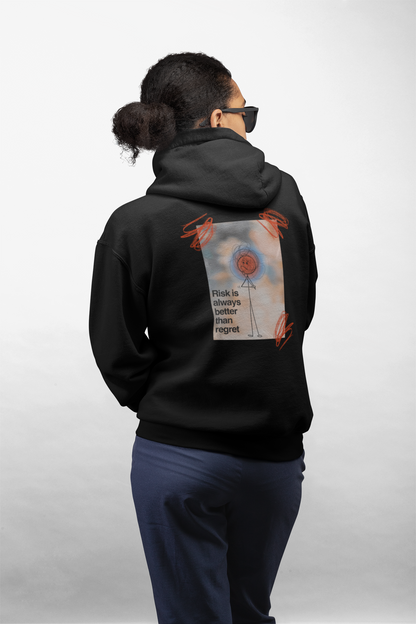 Oversized Hoodie | 'Risk is Always Better' Back Graphic