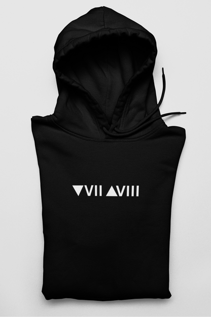 Fall Seven Times, Stand Up Eight Back Print Hoodie | Motivational VII-VIII Pullover