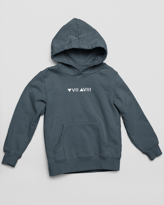 Fall Seven Times, Stand Up Eight Back Print Hoodie | Motivational VII-VIII Pullover