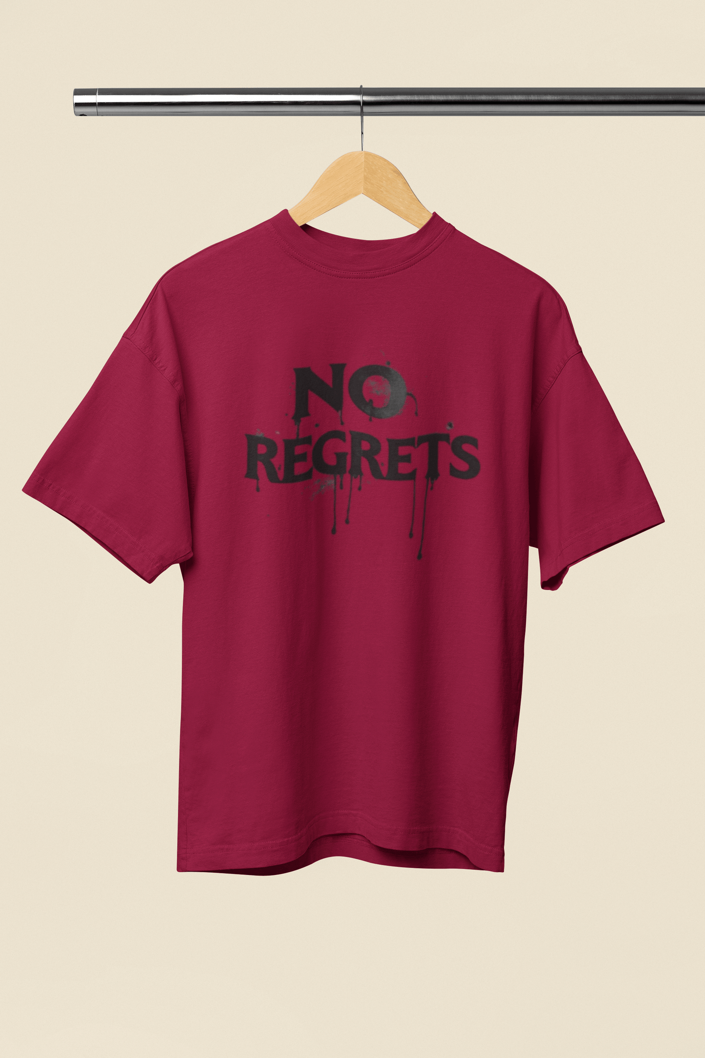 NO REGRETS Graffiti-Style Graphic T-Shirt | Drip Font Streetwear Tee