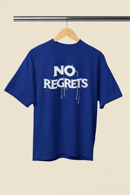 NO REGRETS Graffiti-Style Graphic T-Shirt | Drip Font Streetwear Tee