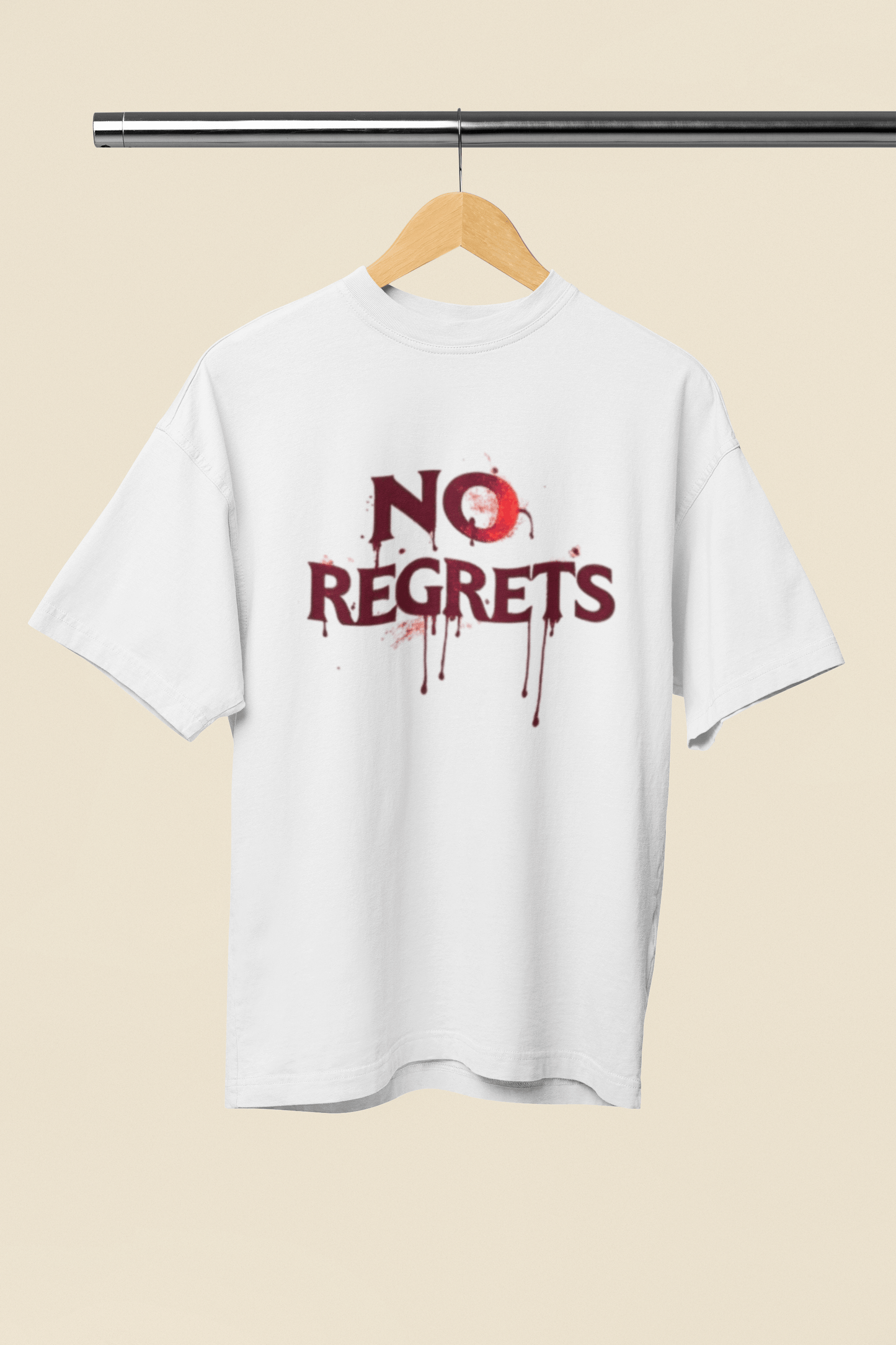 NO REGRETS Graffiti-Style Graphic T-Shirt | Drip Font Streetwear Tee