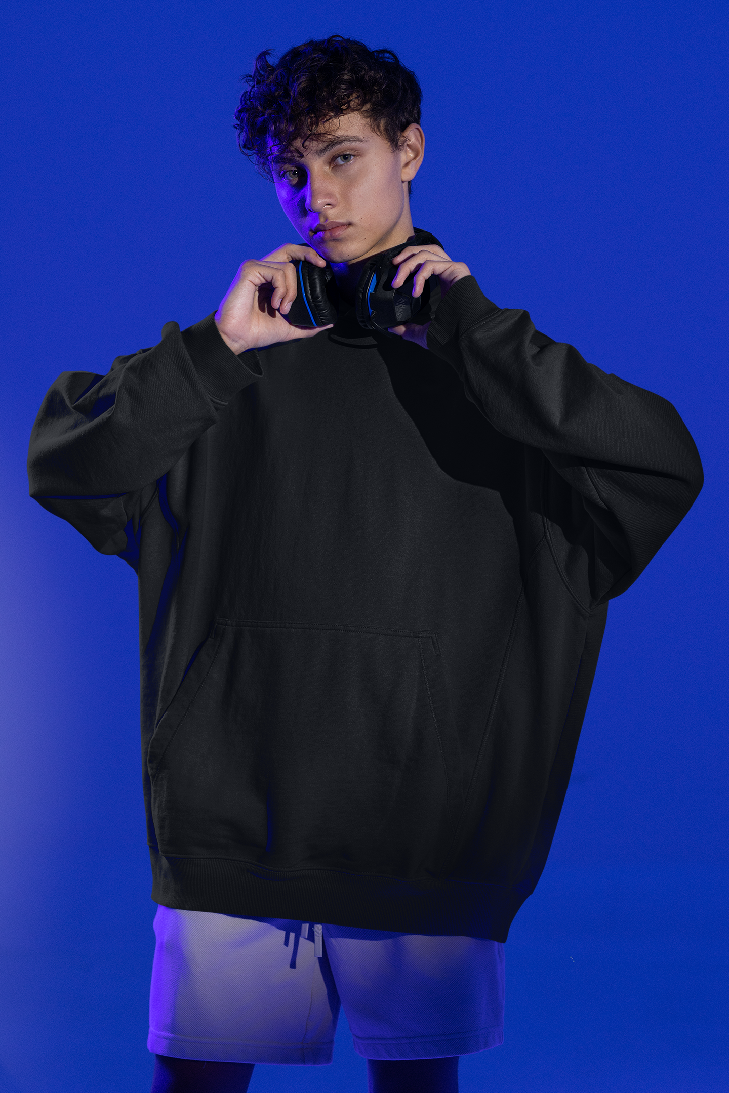 Oversized Hoodie | 'Call of the Wild' Wolf Silhouette Print