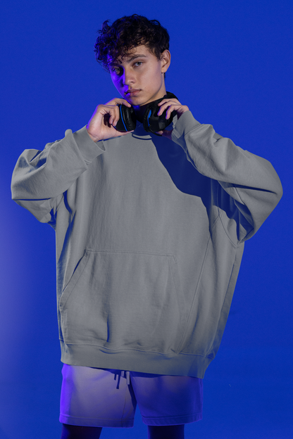 Oversized Hoodie | 'Rock On' Hand Sign Back Print