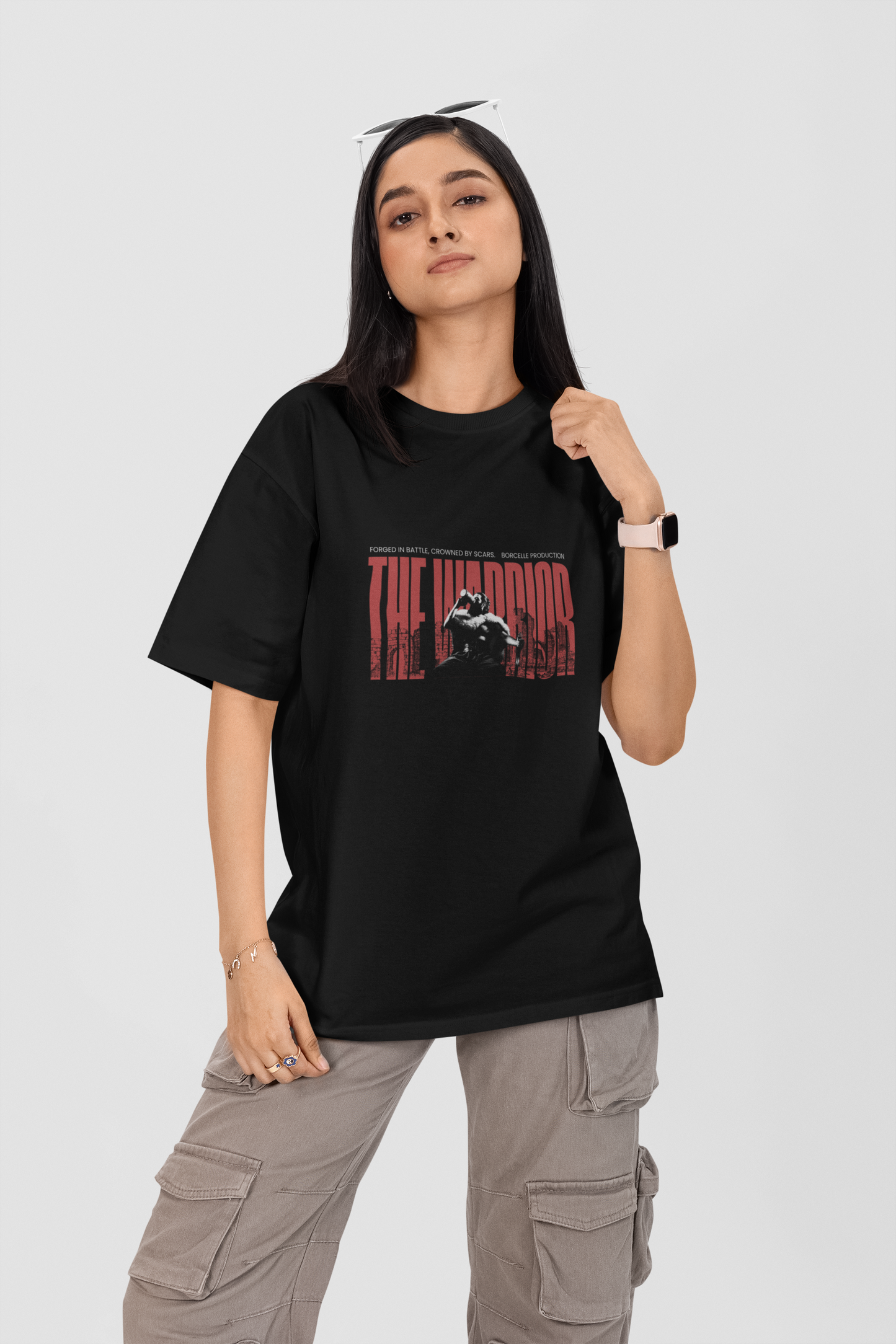 'The Warrior' Oversized Graphic Tee | Gym Streetwear