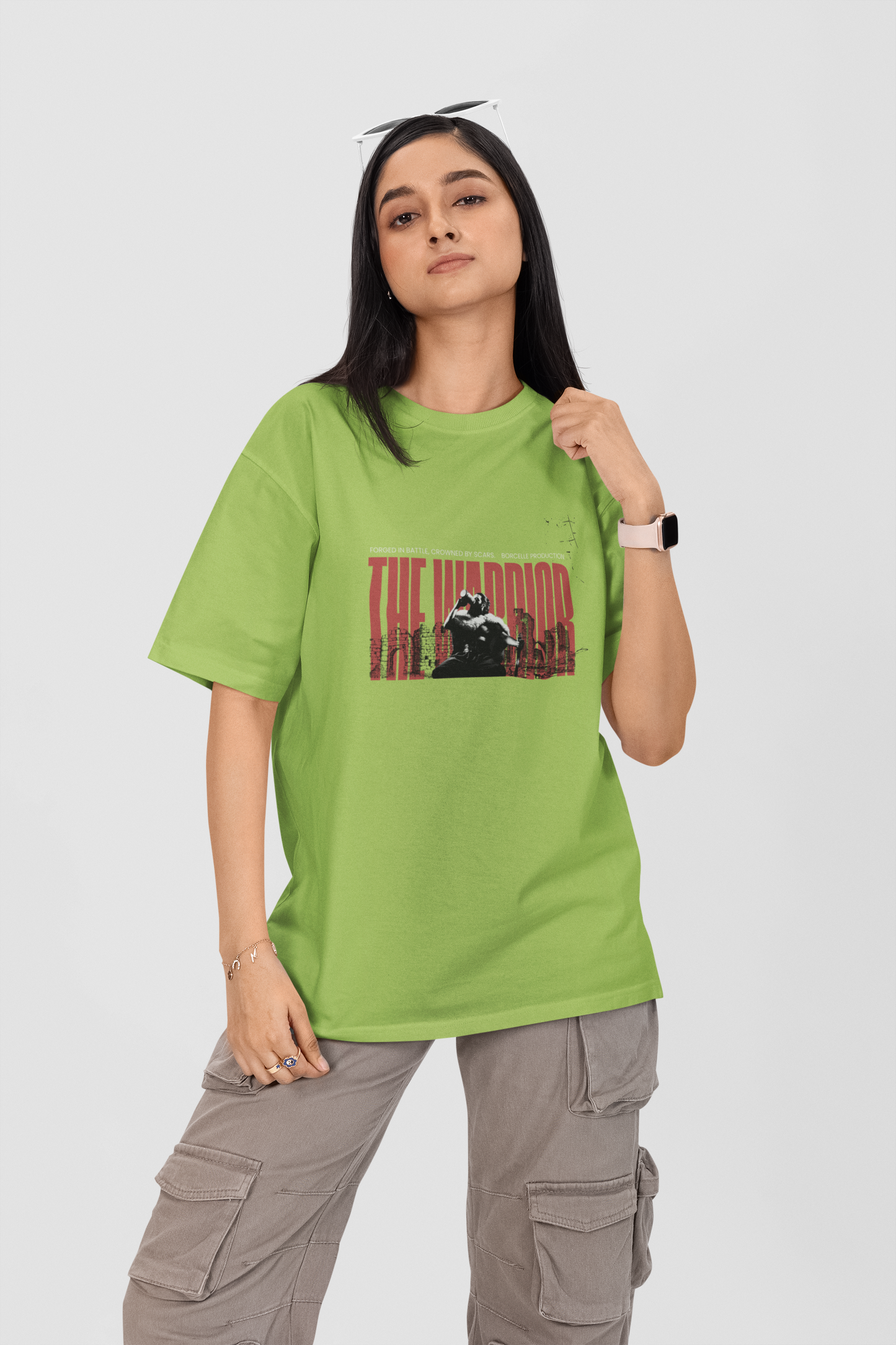 'The Warrior' Oversized Graphic Tee | Gym Streetwear