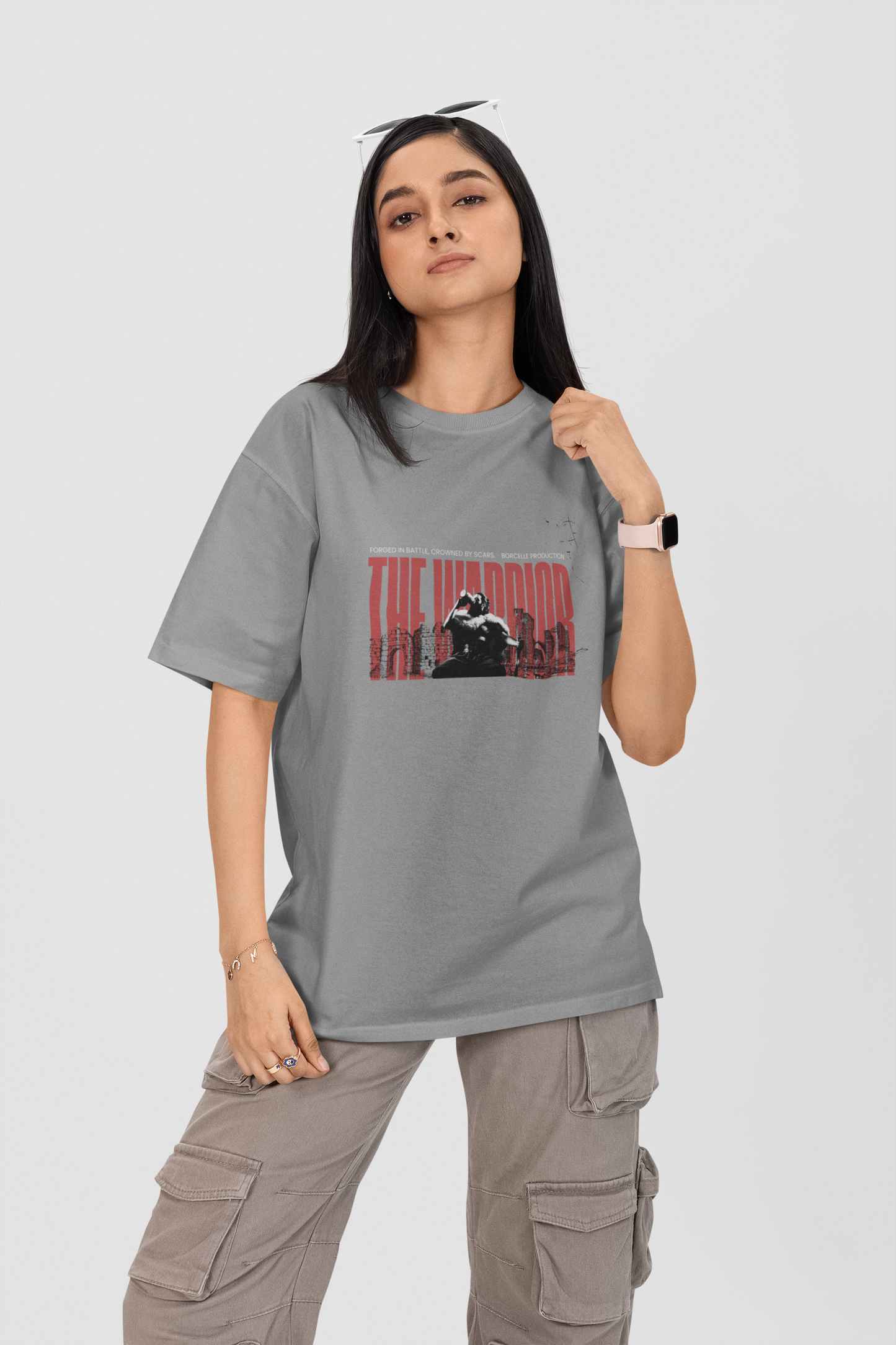 'The Warrior' Oversized Graphic Tee | Gym Streetwear