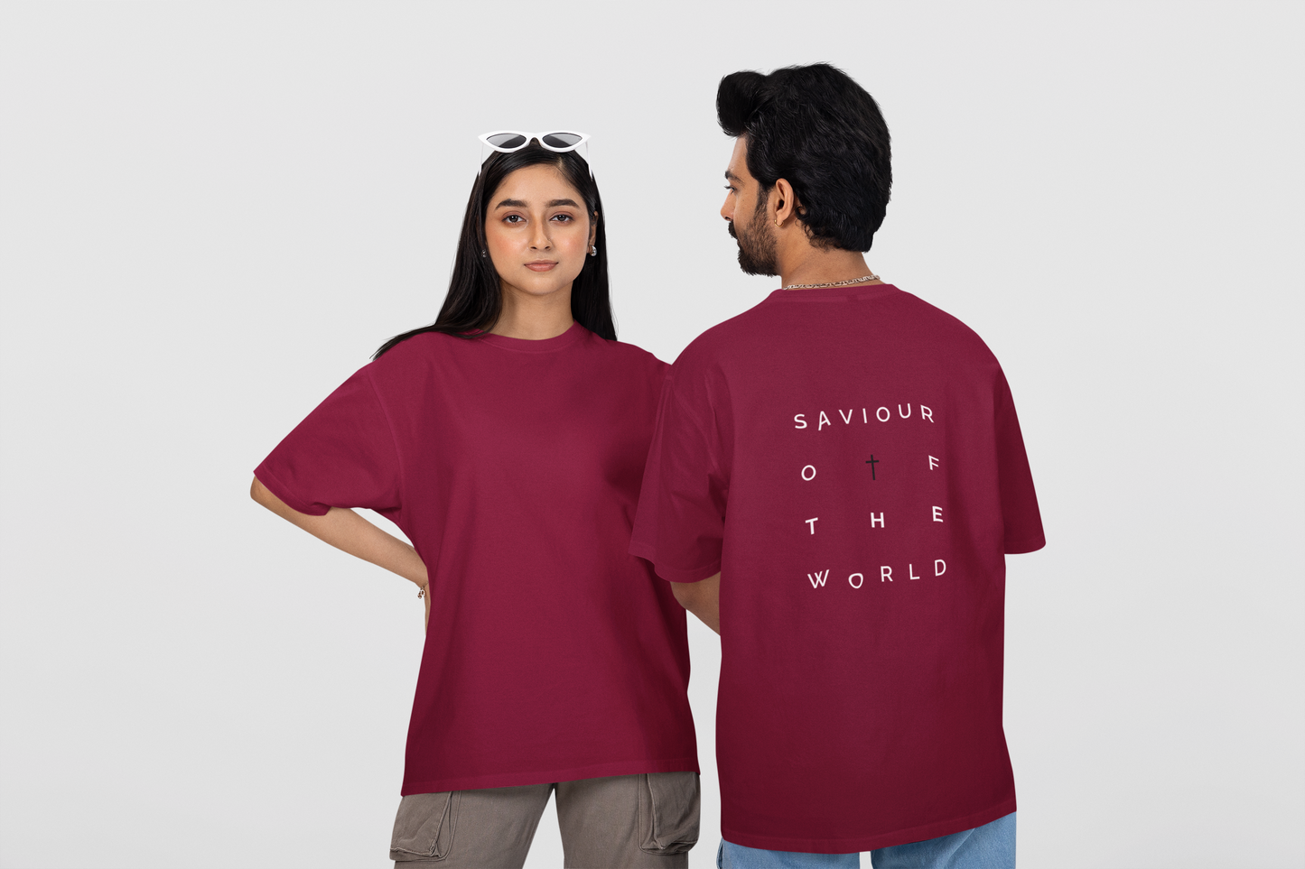 Oversized T-Shirt | 'Saviour of the World' Back Graphic-Mysoul