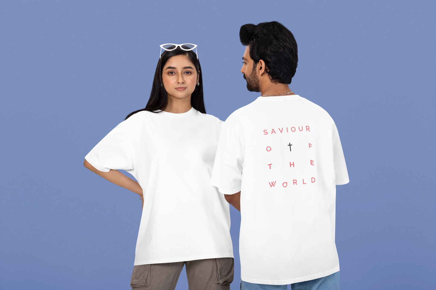 Oversized T-Shirt | 'Saviour of the World' Back Graphic-Mysoul