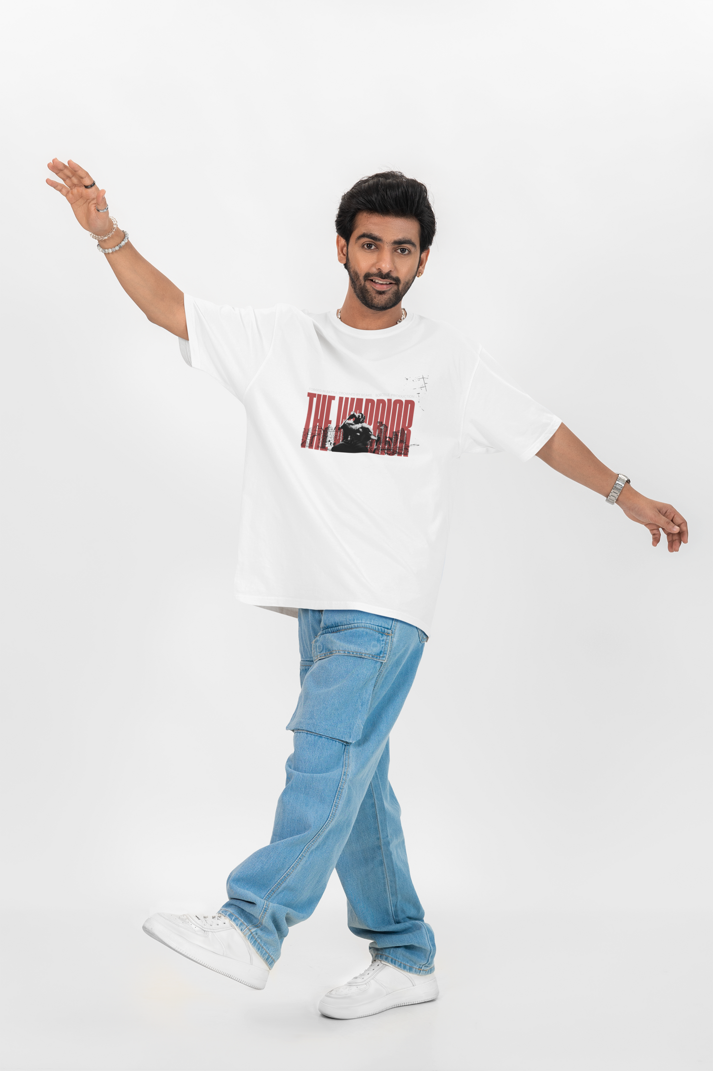 'The Warrior' Oversized Graphic Tee | Gym Streetwear